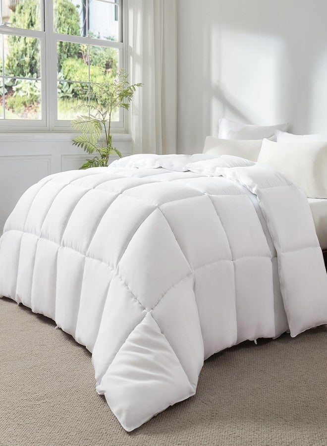 STWIENER Soft Alaskan King Comforter 120"x 132" Extra Large Lightweight Quilted Down Alternative All Season Fluffy Breathable Microfiber White - Image 4